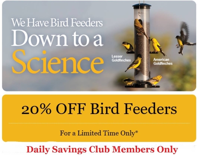 Daily Savings Club Bird Feeder Sale
